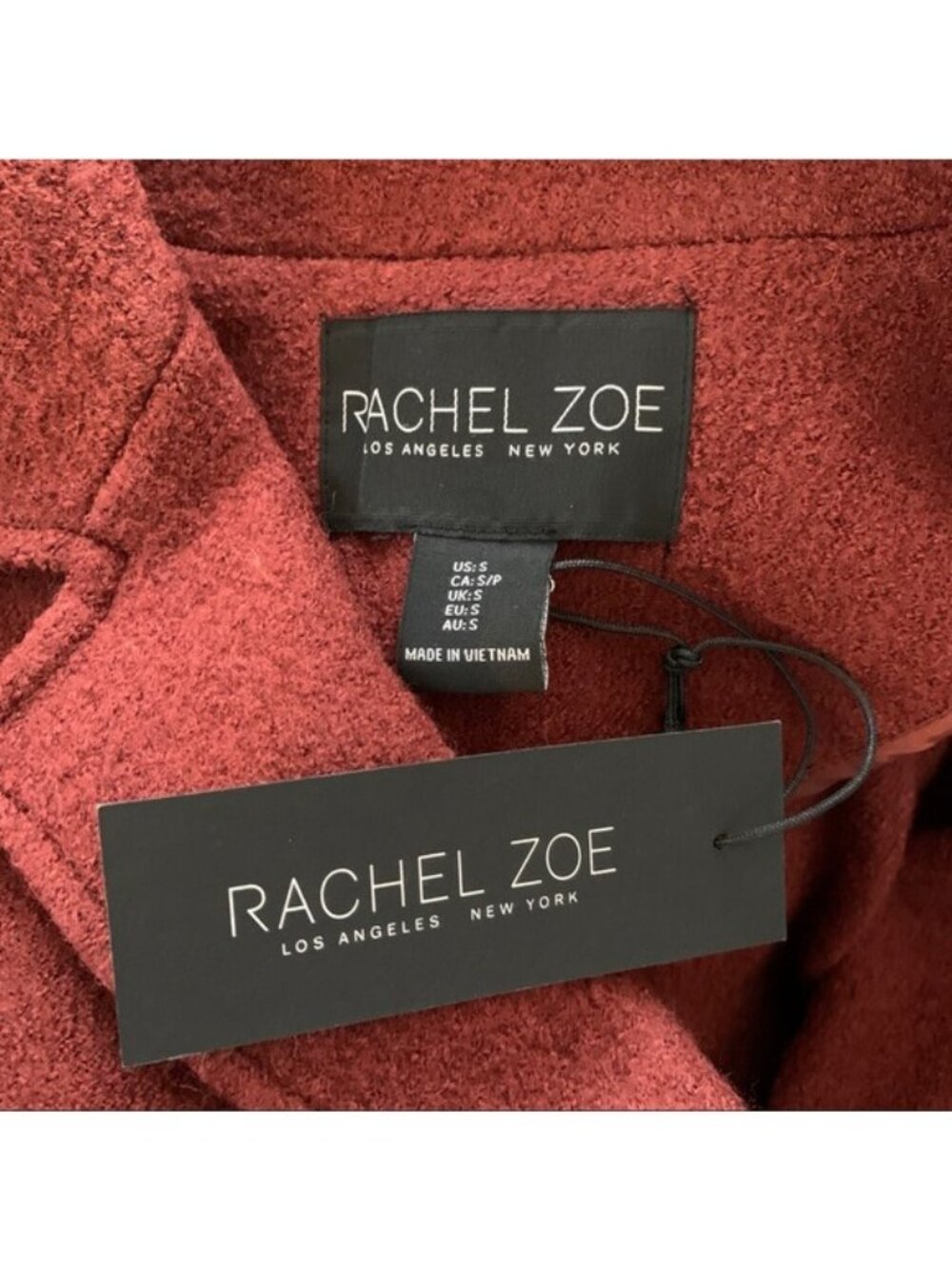NWT Rachel Zoe Double Breasted Wool Blend Jacket Size Small Cinnamon Terracotta - Picture 4 of 9